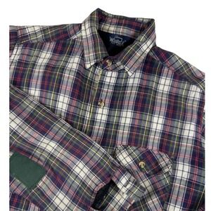 Vtg‎ Woolrich Flannel Shacket Quilt Lined Button Up Men's Shirt Size Med Plaid
